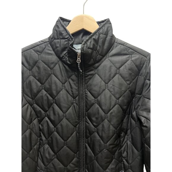 Eddie Bauer Black Quilted Insulated Chore Coat - Picture 3 of 9
